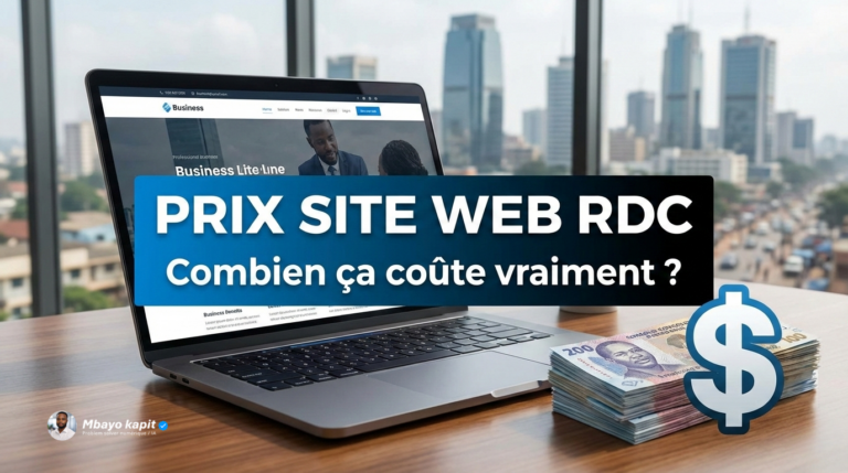 Combien coûte réellement la création d&rsquo;un site web professionnel en RDC en 2026 ?